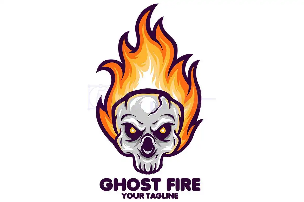 ghost-fire-mascot